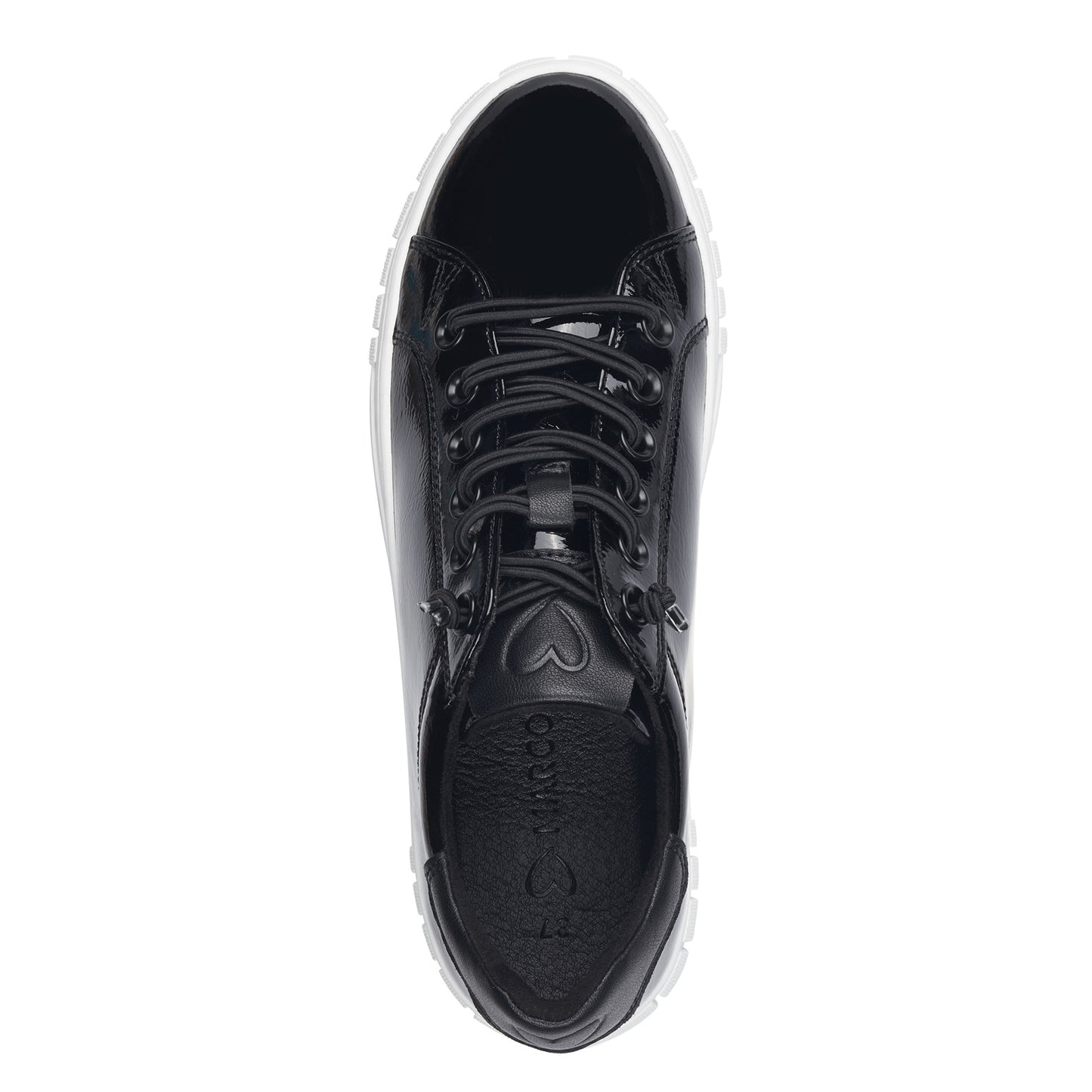 Marco Tozzi - Black Runners Patent Comb - 23717 W3