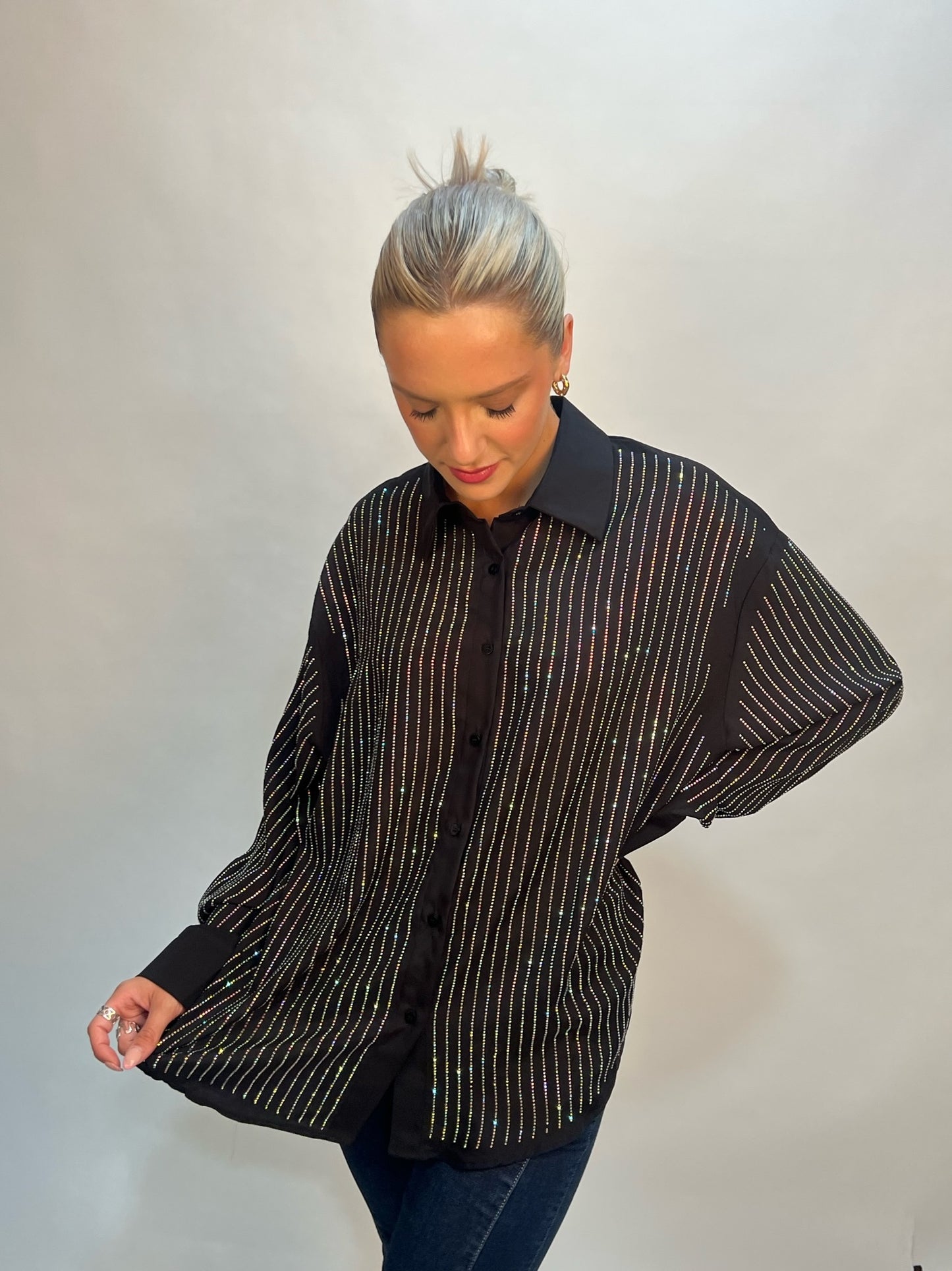Lipstick - Lurex Stripe Blouse - M2202