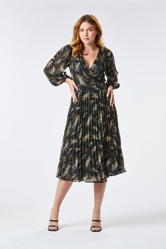 Zibi London - gúna fada pleated Melia - 1020106