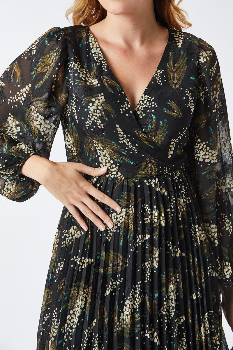 Zibi London - gúna fada pleated Melia - 1020106