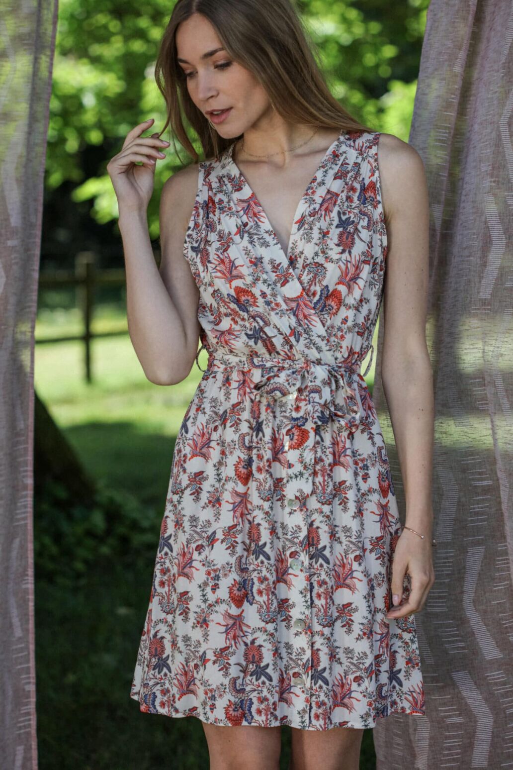 Actuelle - Floral Print Dress - 23E147