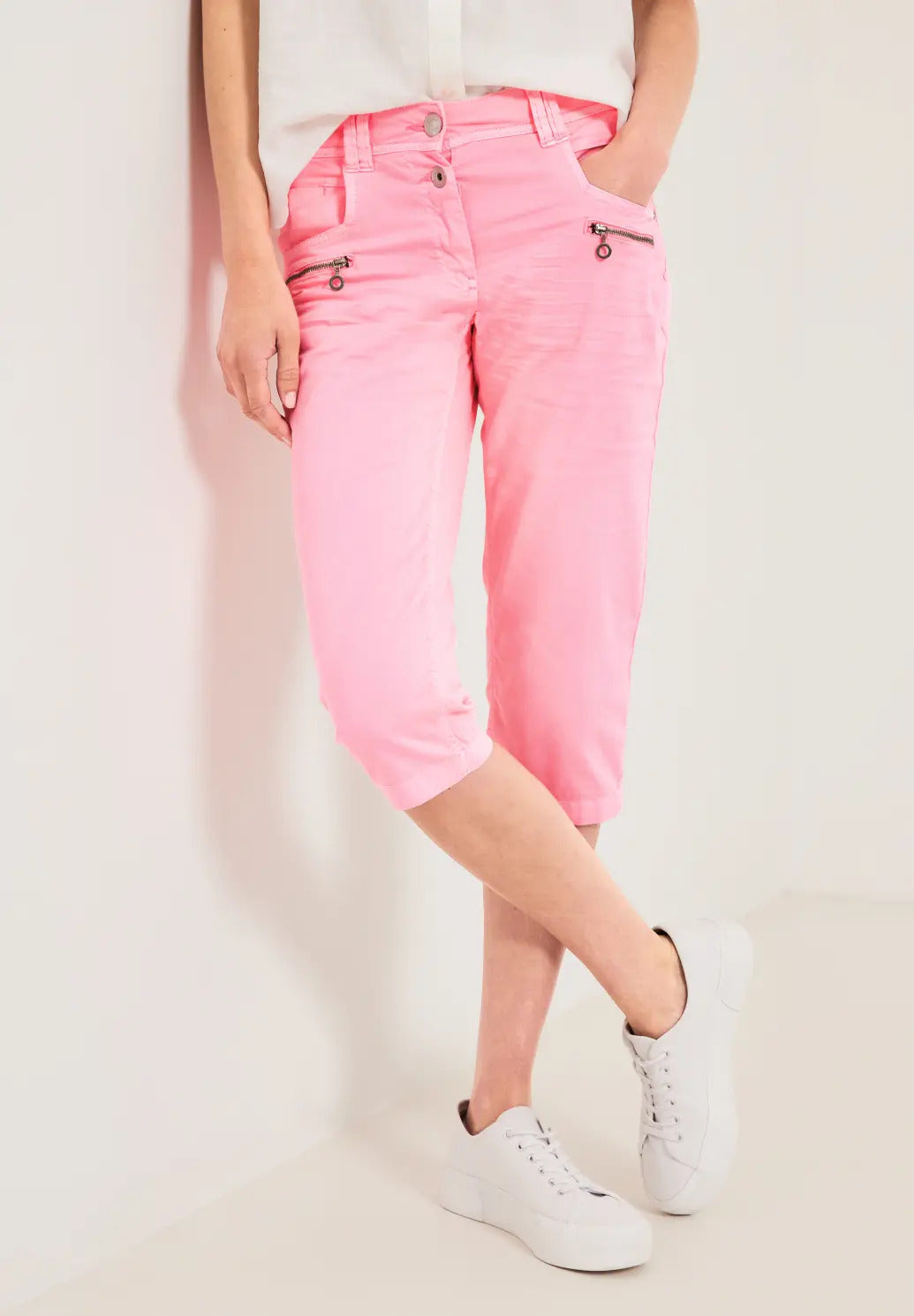 Cecil - Casual Fit Trousers with Zips - 376503