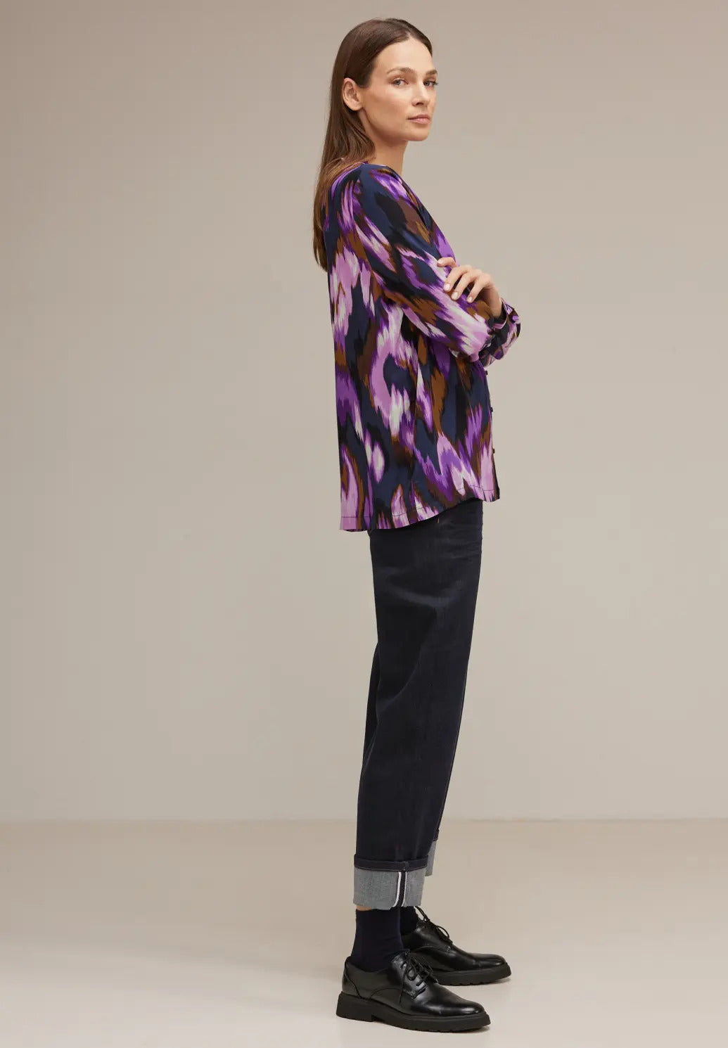 Street One - Printed Tunic Blouse - 344339