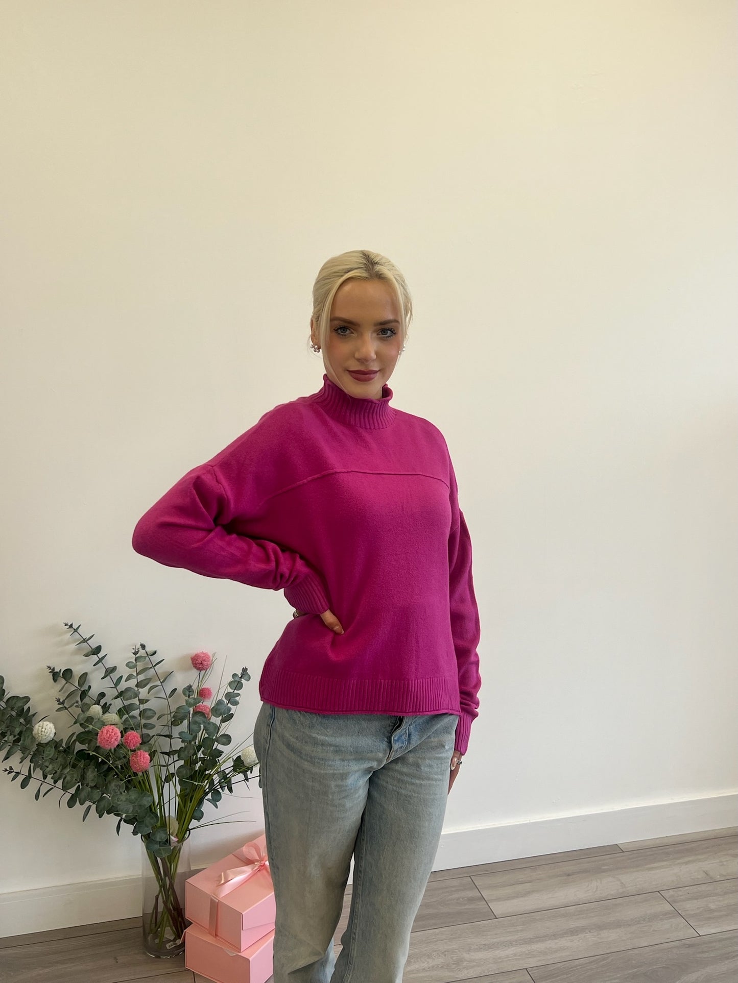 Lipstick - Highneck Knit Jumper - Zm6019
