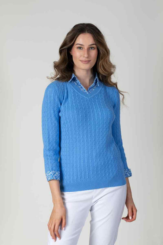 Jessica Graaf - Cable Collared Shirt - 27108