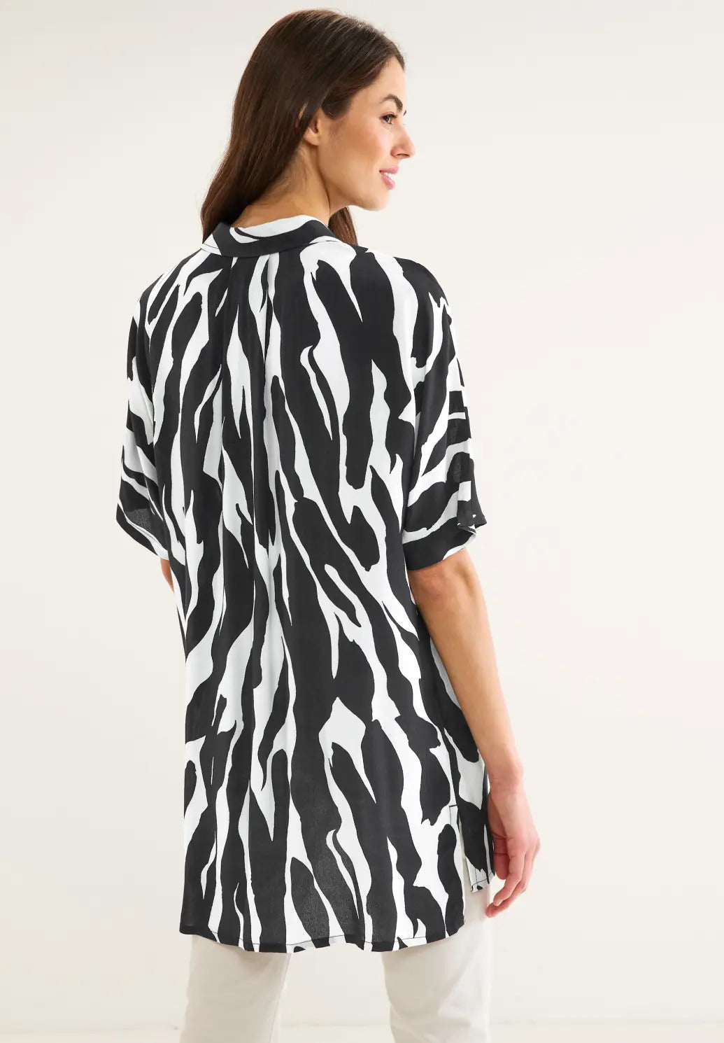 Street One - Zebra print Long Blouse - 343960