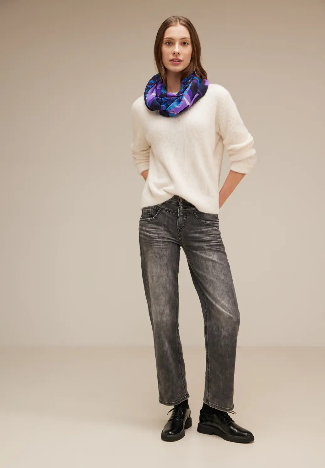 Street One - Casual Loop Scarf - 572244