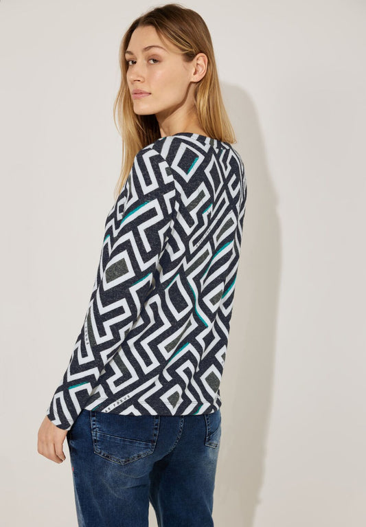 Cecil - Cosy Geometric Tunic - 320789