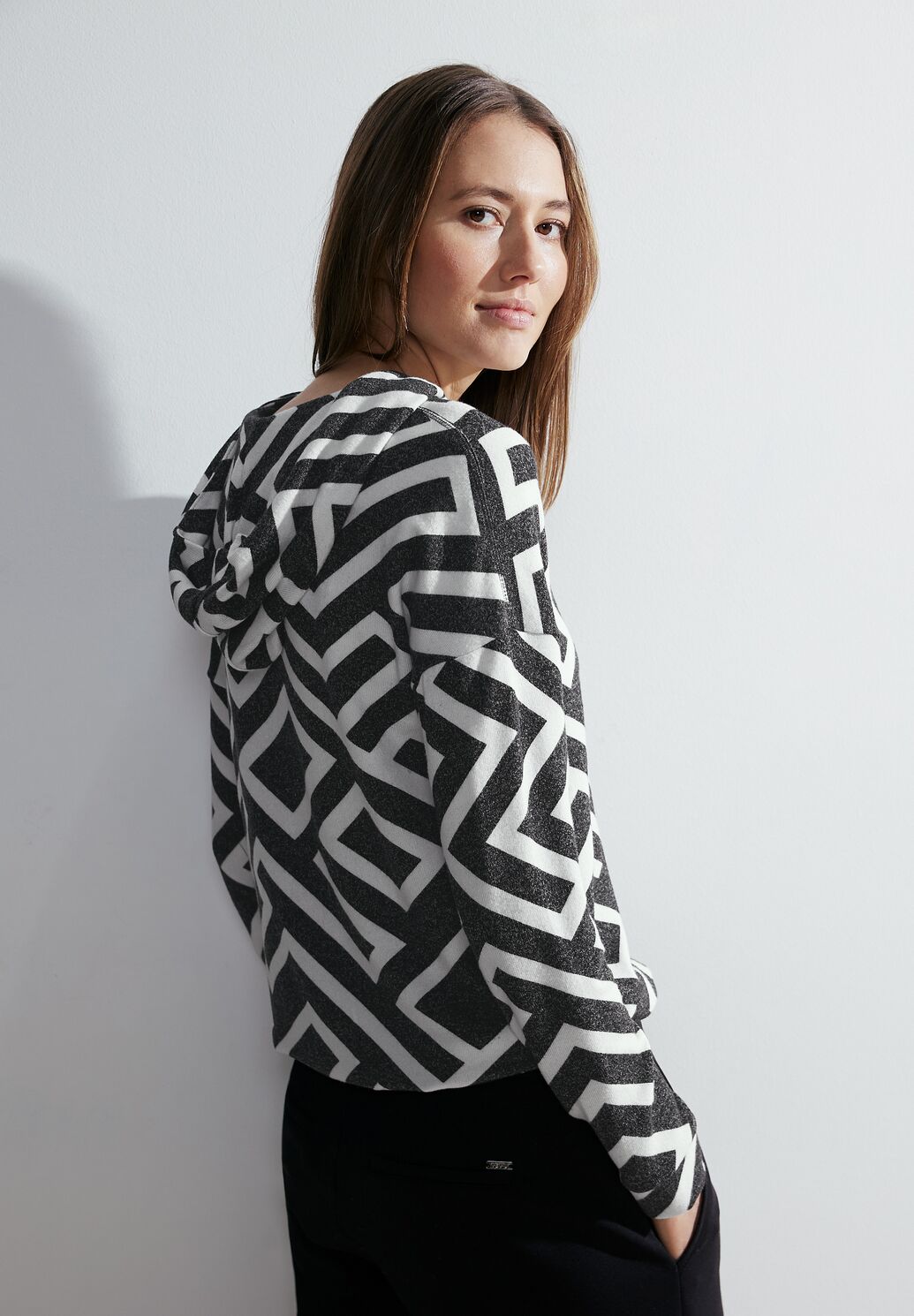 Cecil - Cosy Geometric Hoody - 320778