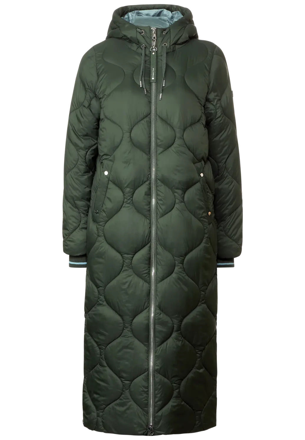 Street One - Long Padded Bottled Quilt Jacket - 201881