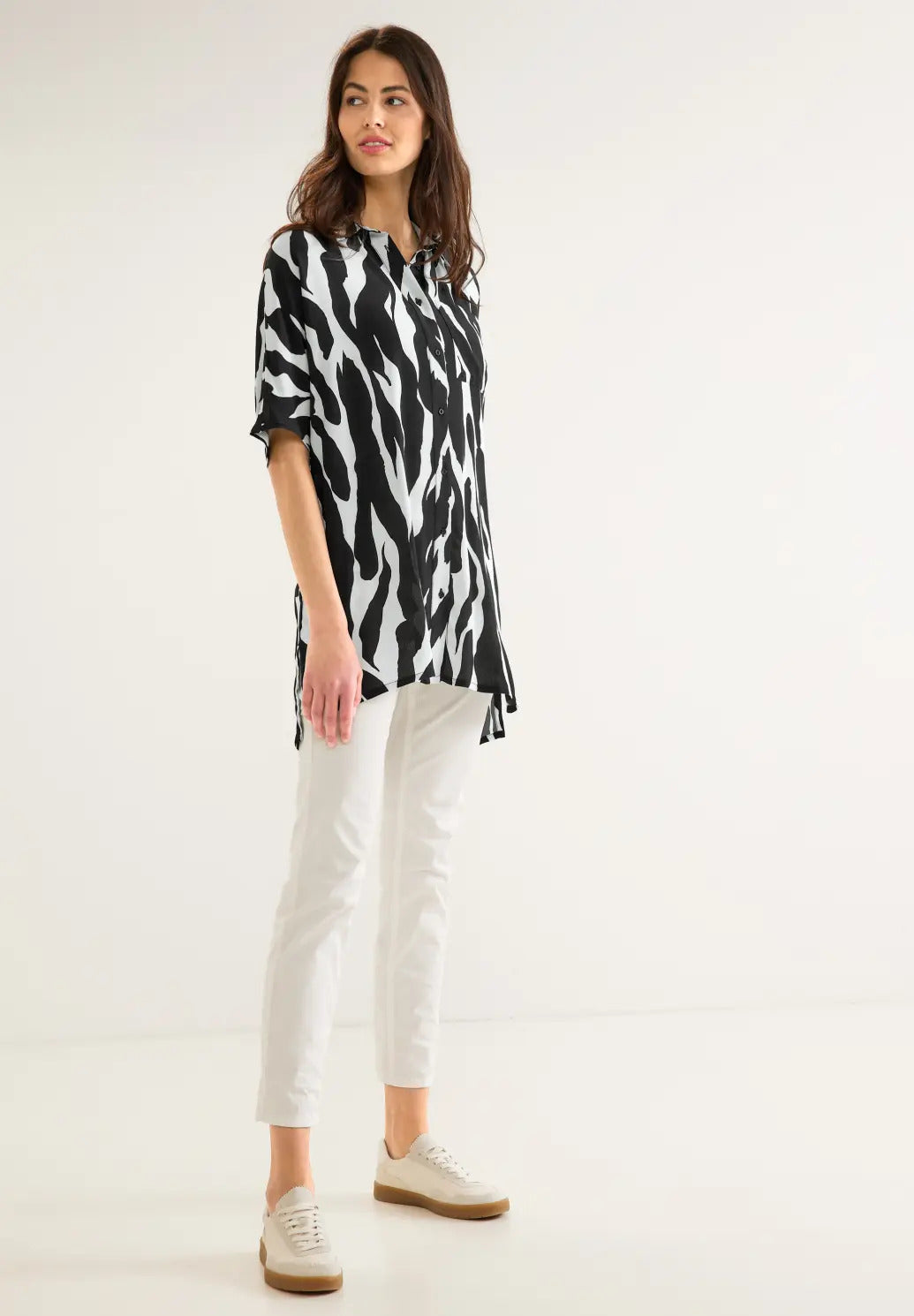 Street One - Zebra print Long Blouse - 343960