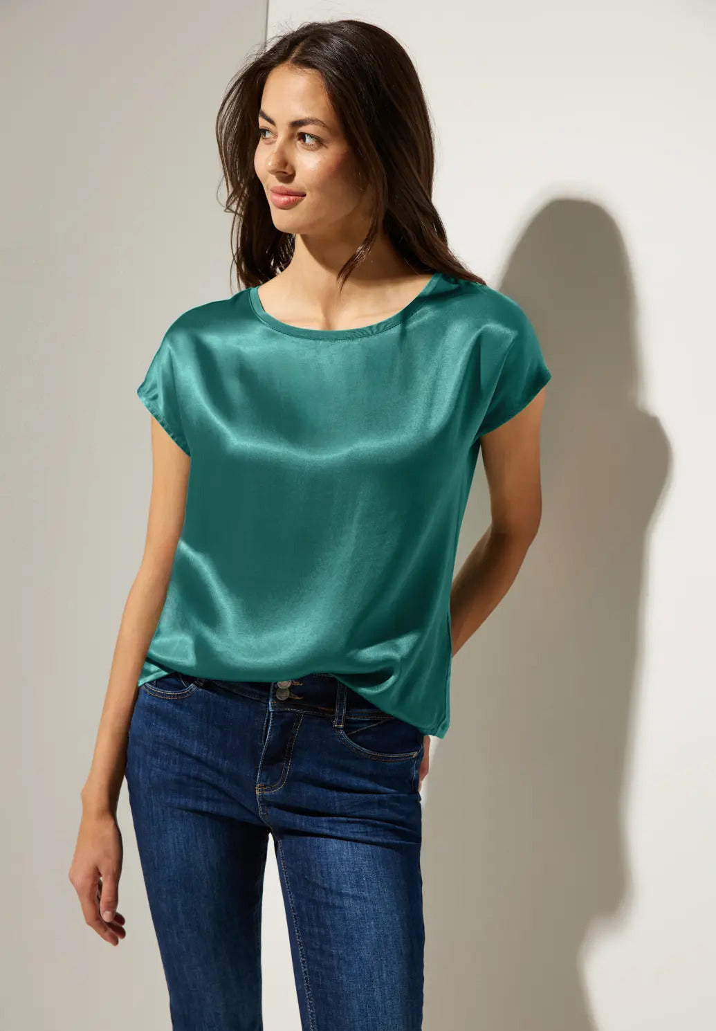 Street One - Shiny Mat Mix Top - 320245