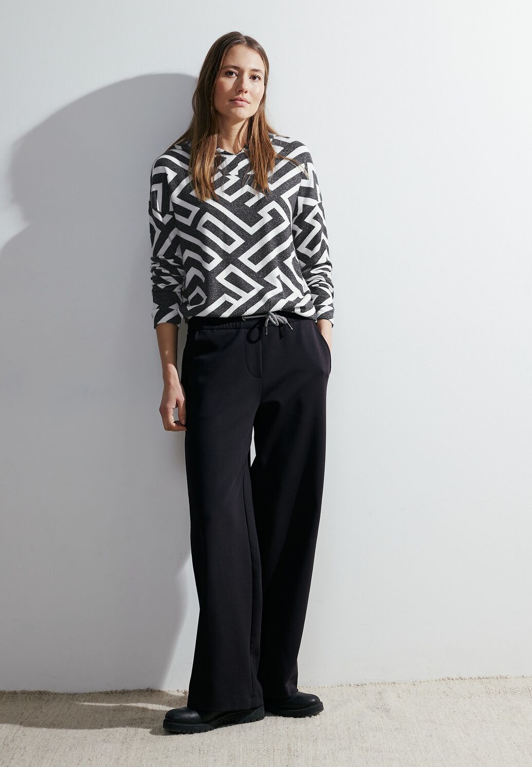 Cecil - Cosy Geometric Hoody - 320778