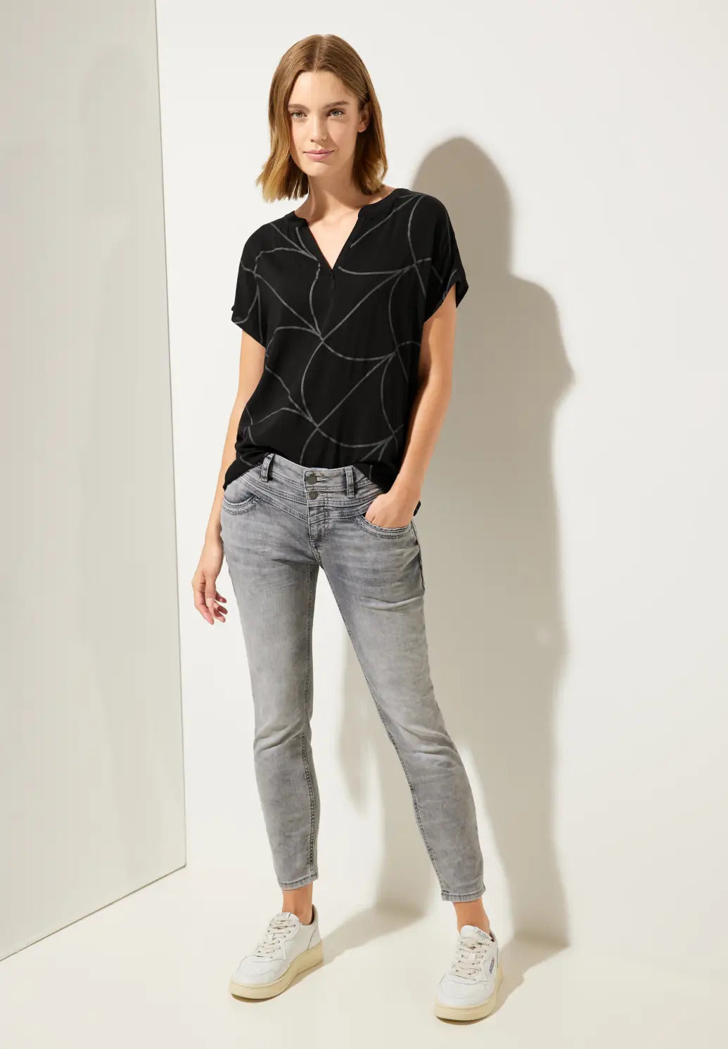 Street One - Shirt Blouse Split Neck - 344087