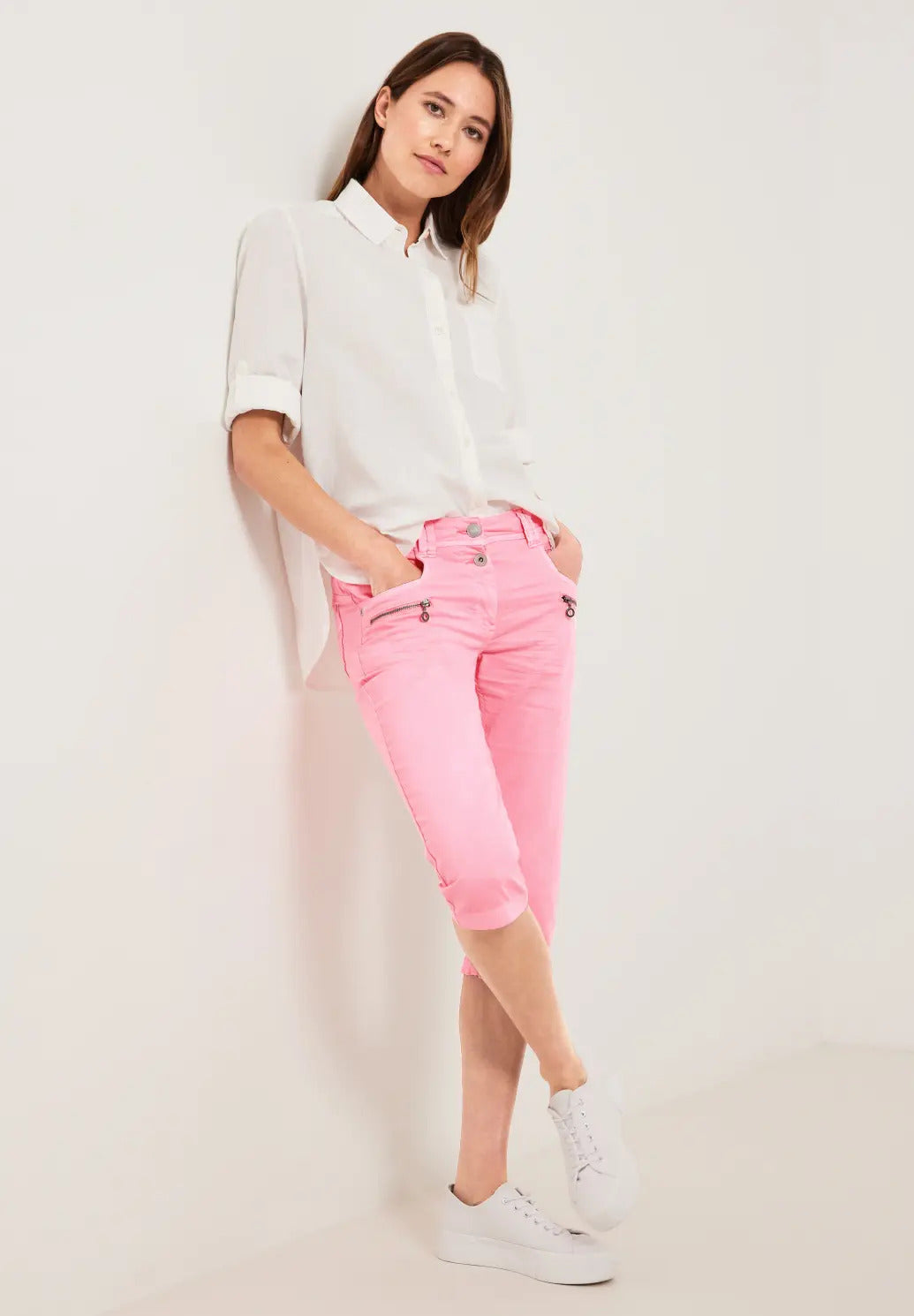 Cecil - Casual Fit Trousers with Zips - 376503