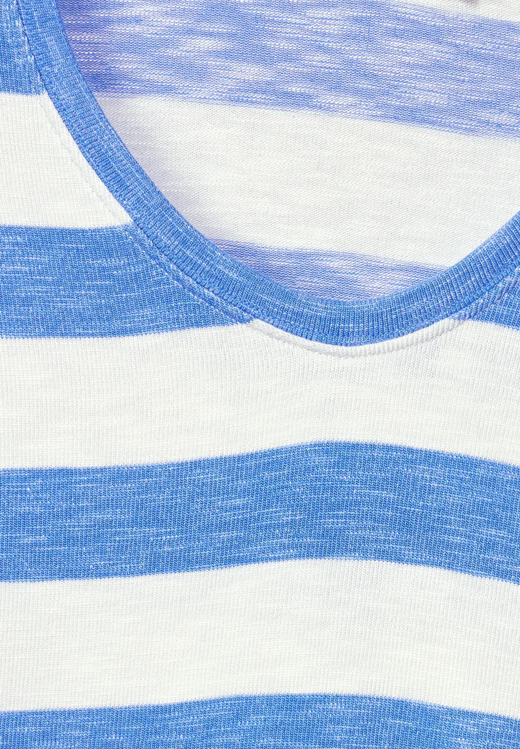 Cecil - Melange T-Shirt with Stripes - 319644