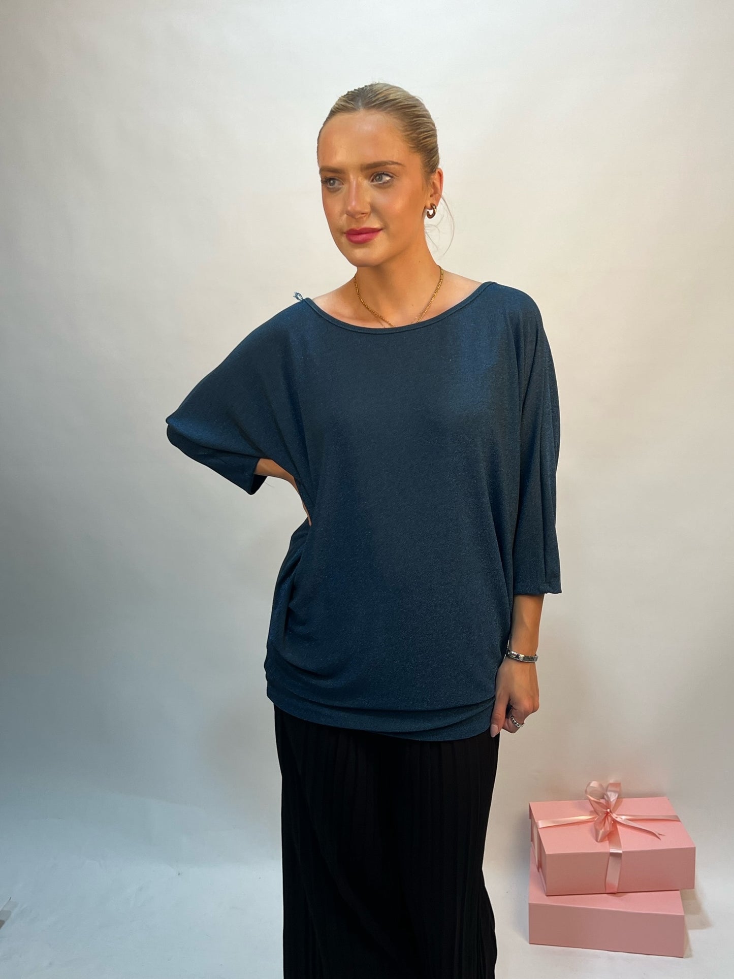 Lipstick - Batwing Lurex Top - 1511JDYS