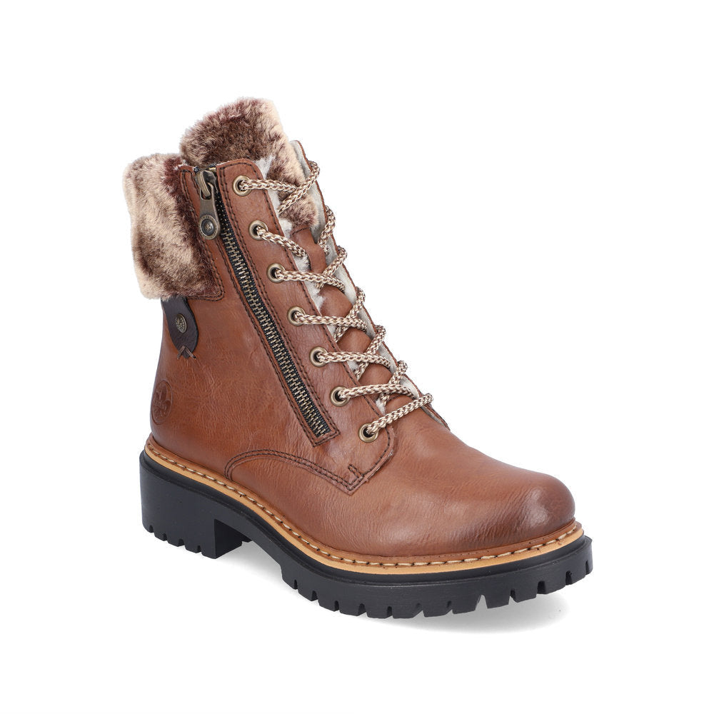 Rieker - Lace Up Fur Boot - 72608