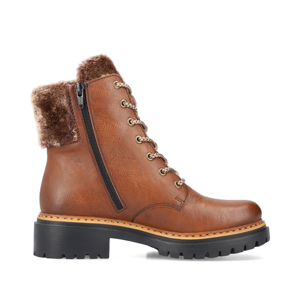 Rieker - Lace Up Fur Boot - 72608