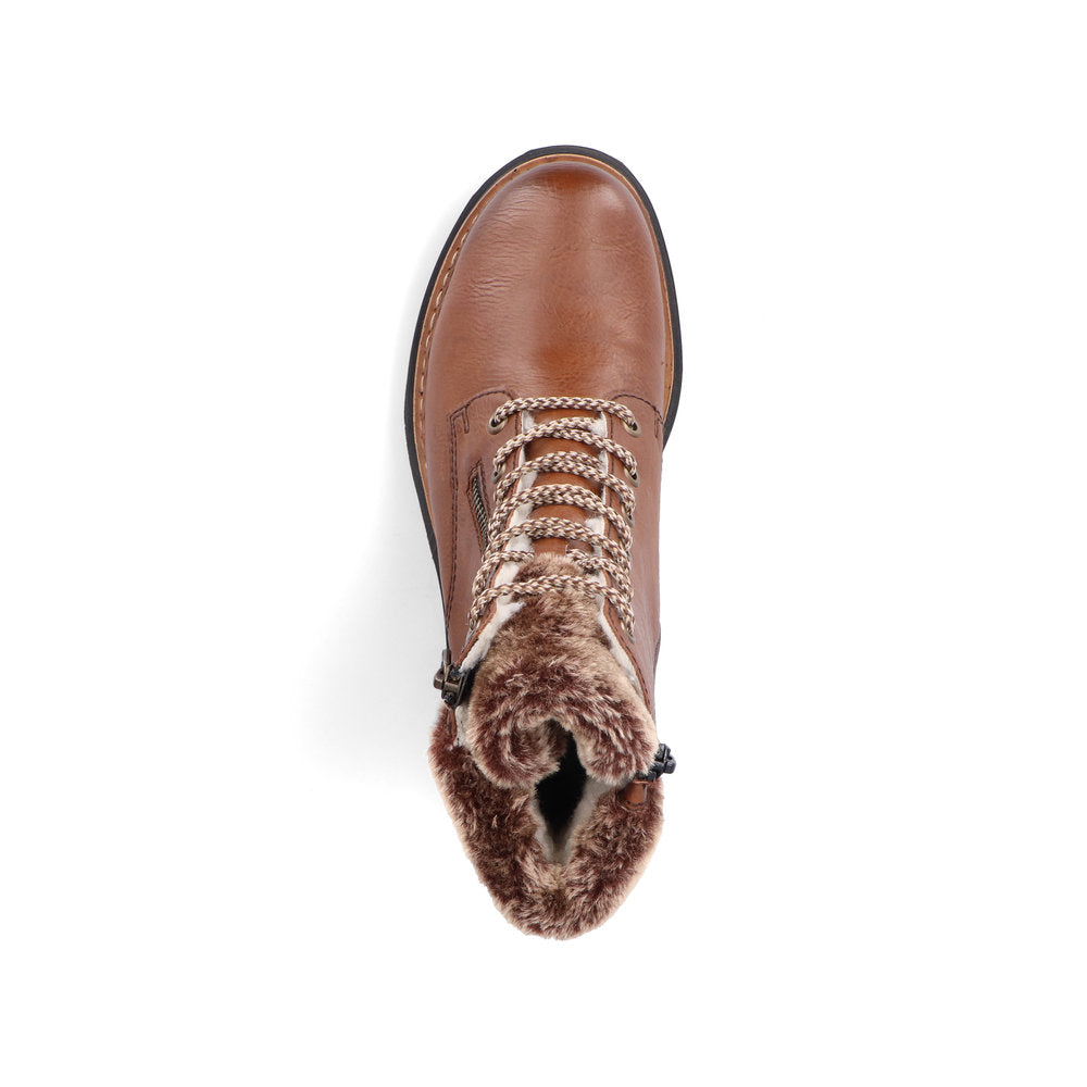 Rieker - Lace Up Fur Boot - 72608