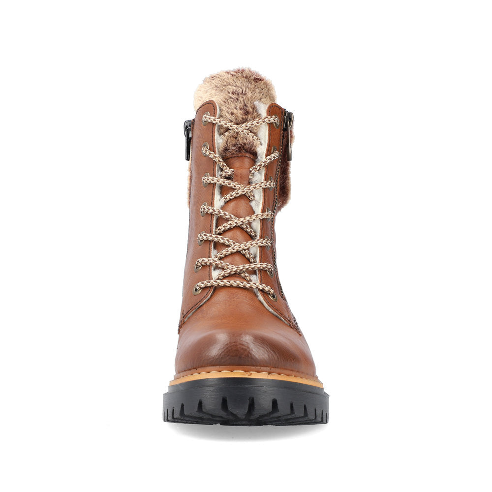 Rieker - Lace Up Fur Boot - 72608
