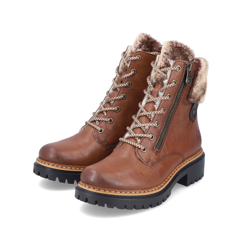 Rieker - Lace Up Fur Boot - 72608