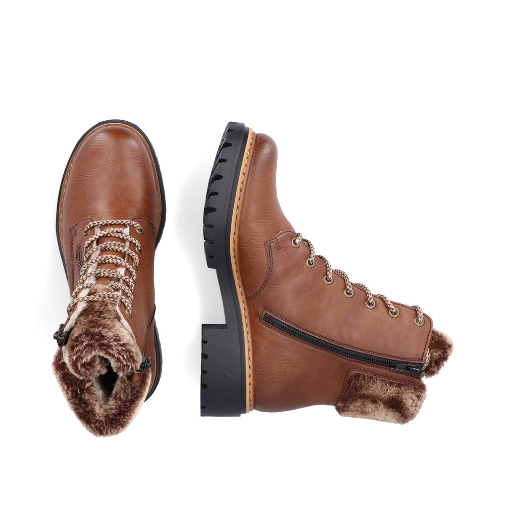 Rieker - Lace Up Fur Boot - 72608