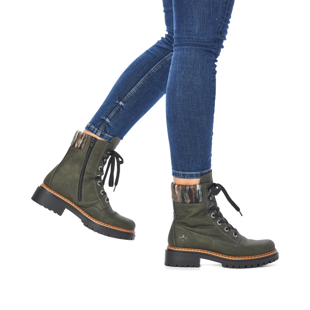 Rieker - Lace Up Fur Boot - 72630