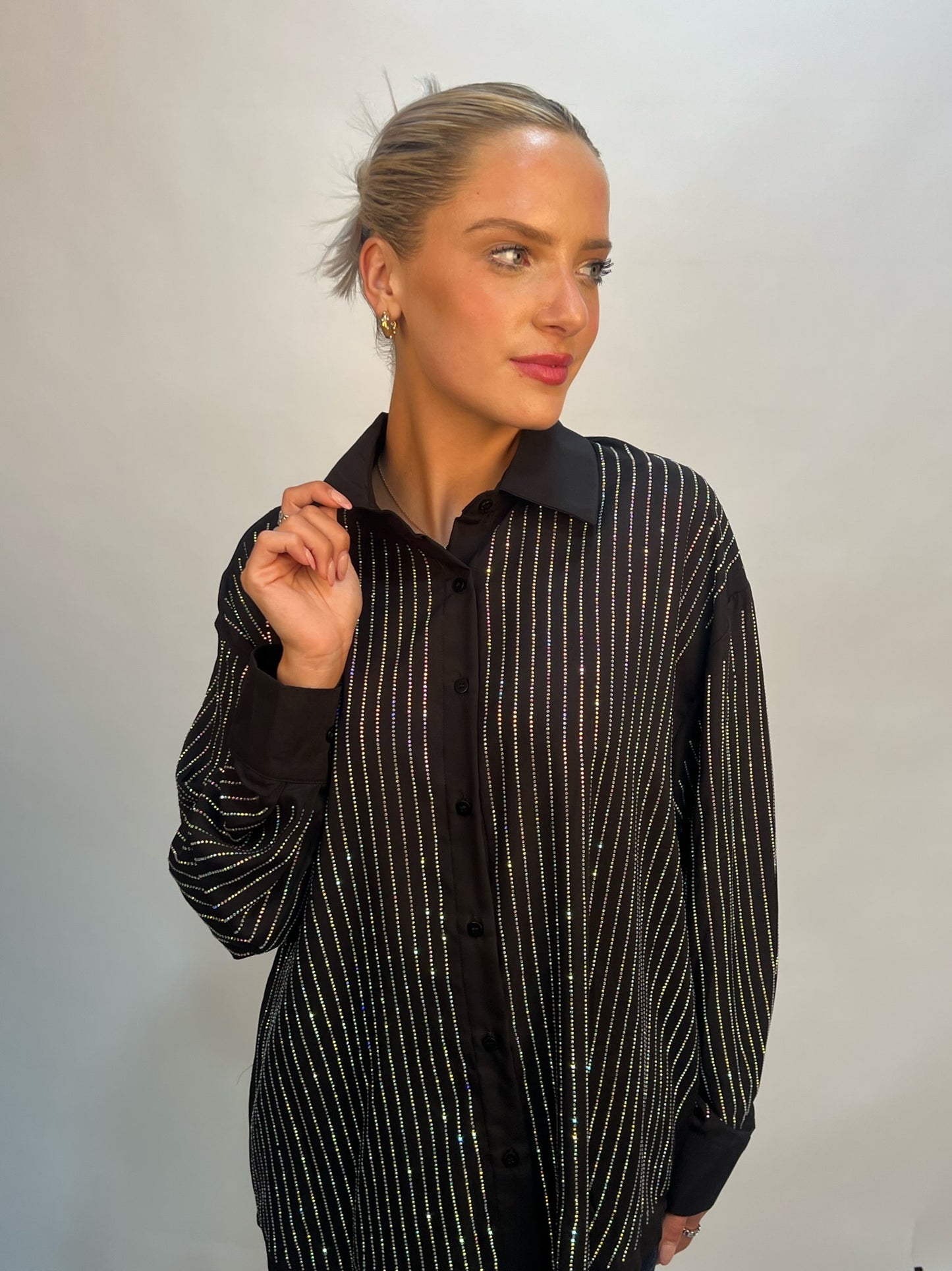 Lipstick - Lurex Stripe Blouse - M2202