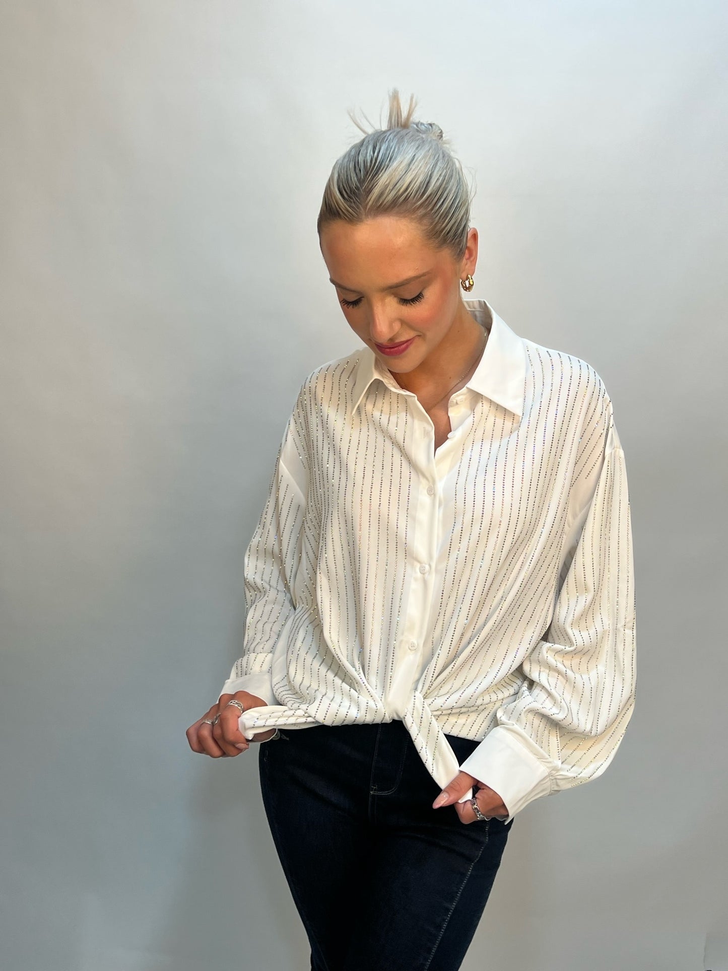 Lipstick - Lurex Stripe Blouse - M2202