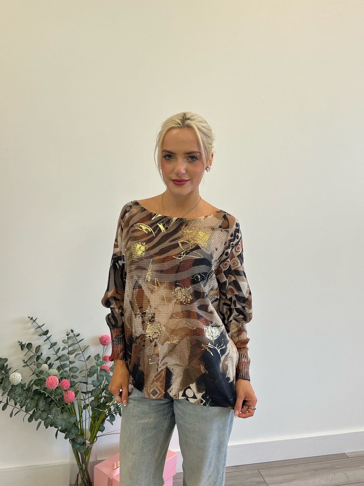 Lipstick - Butterfly Print Top - 52000bp