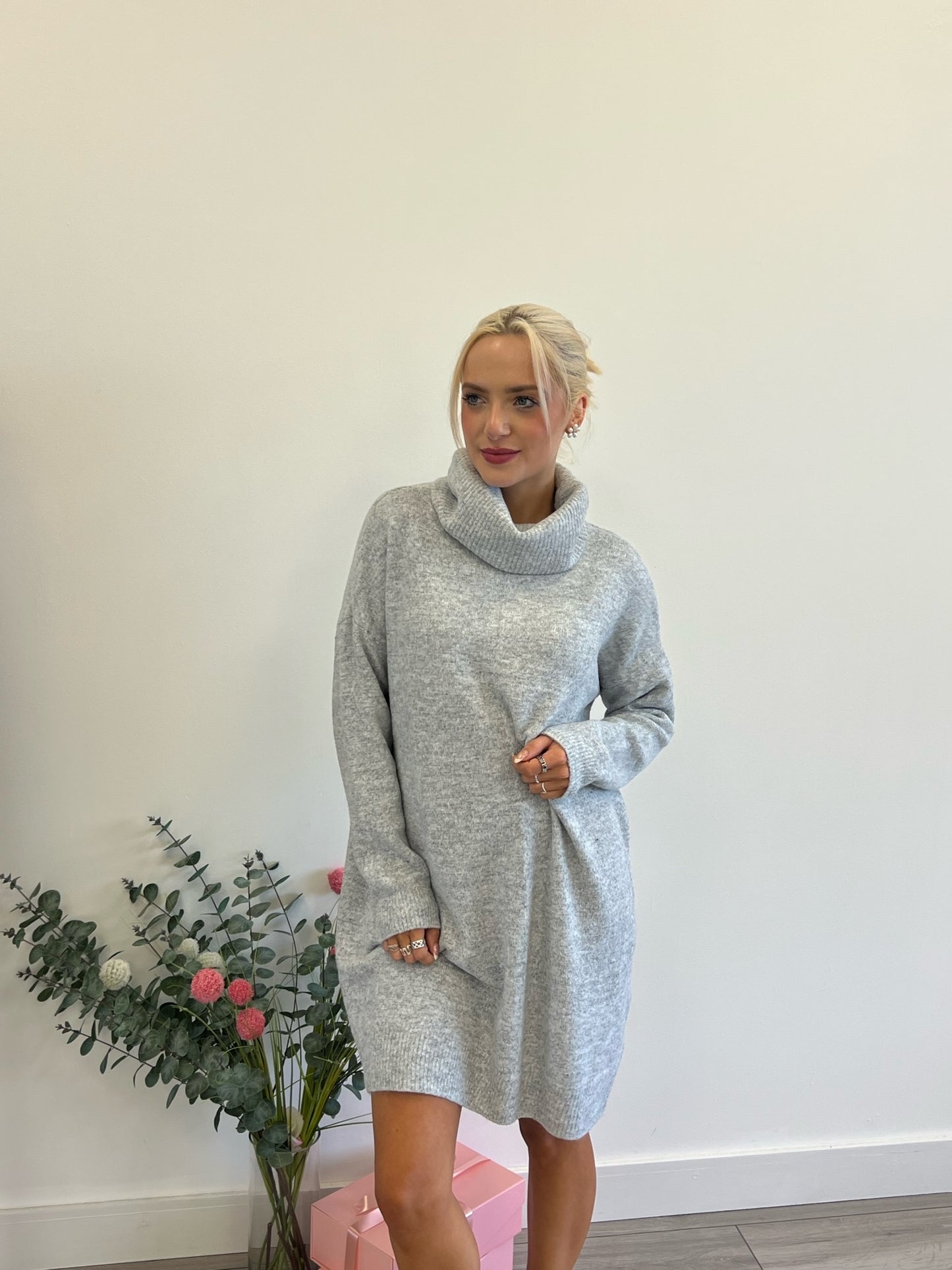 Lipstick - Cowl Neck Knitted Dress - Zm6013