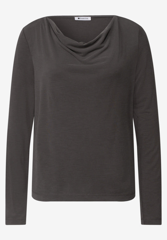 Street One - Silk look waterfall top - St 326056