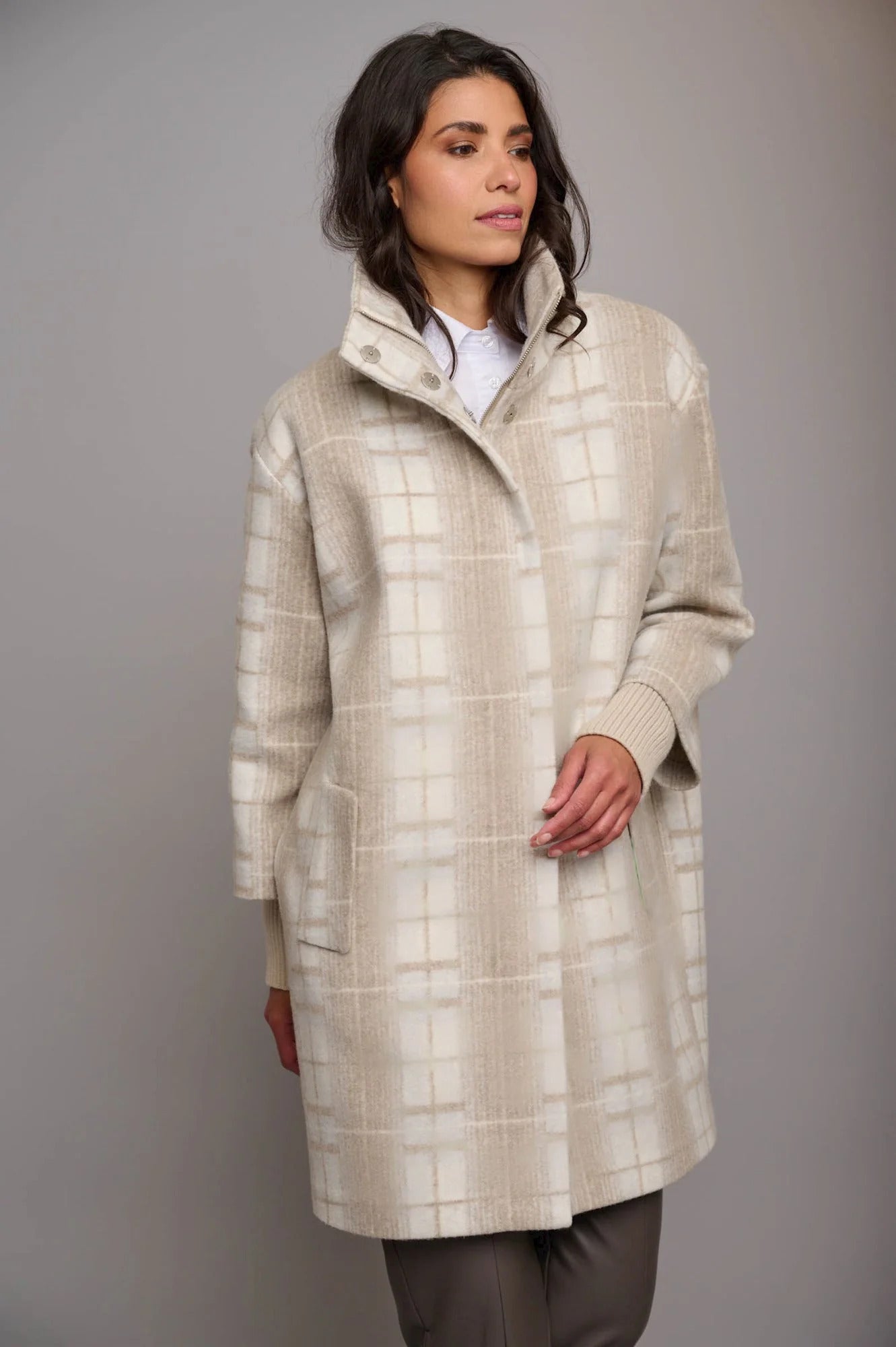 Rino & Pelle - Janita Coat with Rib Collar - JANITA