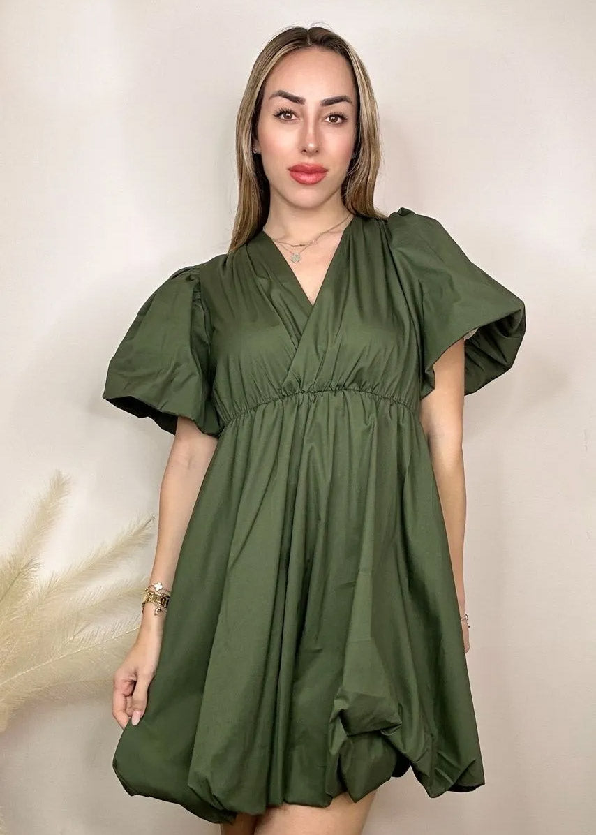Lipstick - Shortsleeved Short Dress - 32620