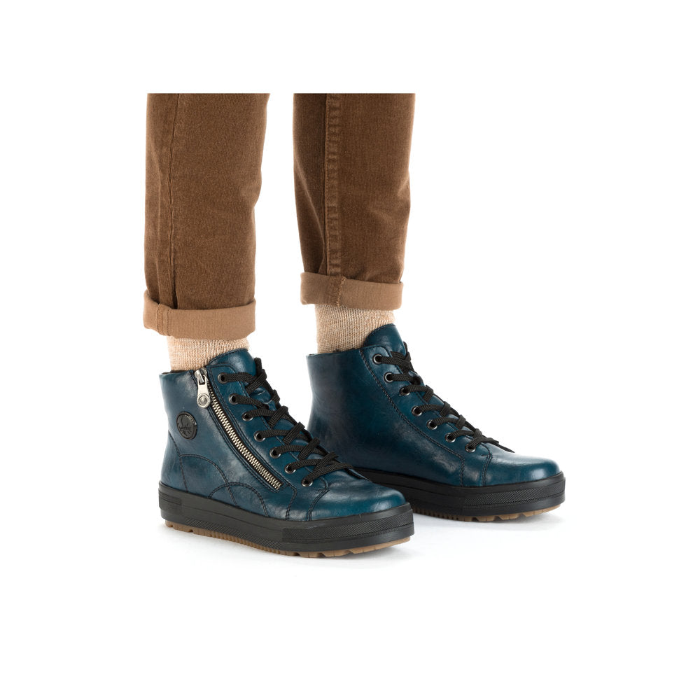 Rieker - Zip Up Patent Boot - N2710