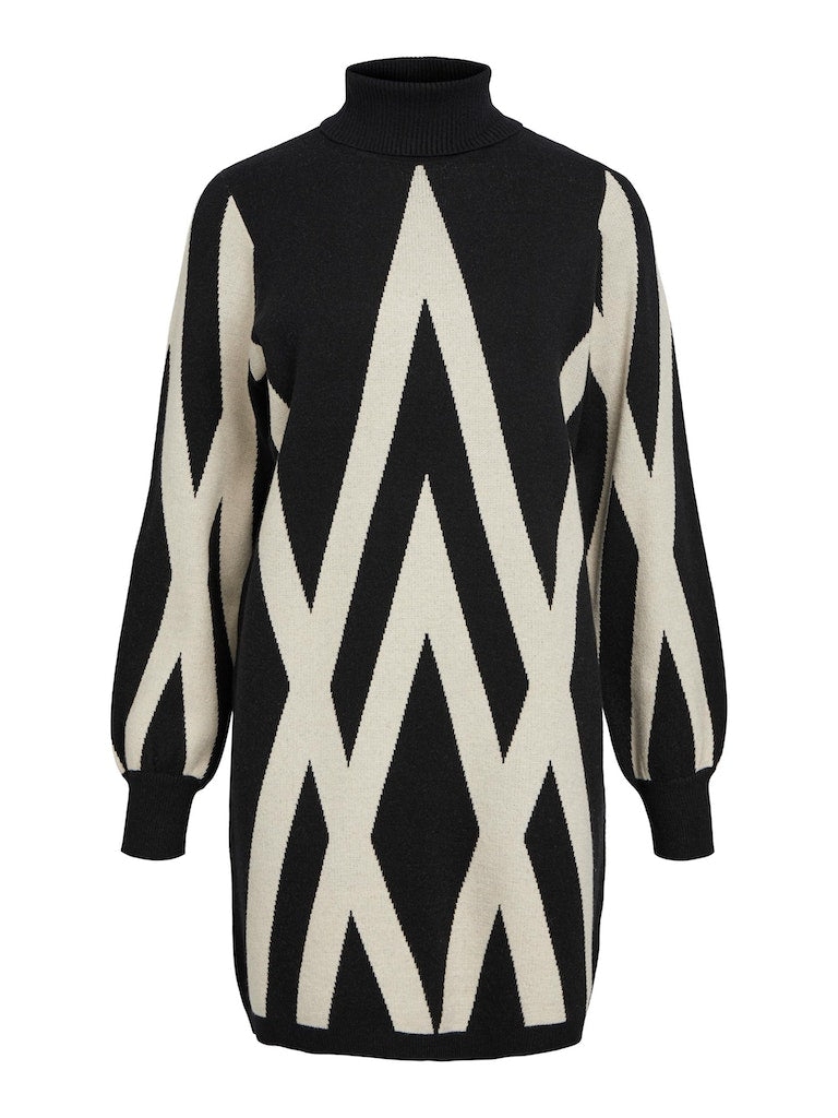 Object - Ray Longsleeve Knit Roll Neck Dress - 23041252