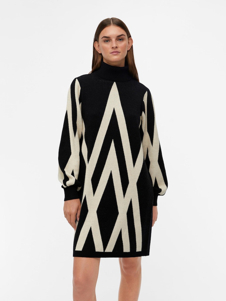 Object - Ray Longsleeve Knit Roll Neck Dress - 23041252