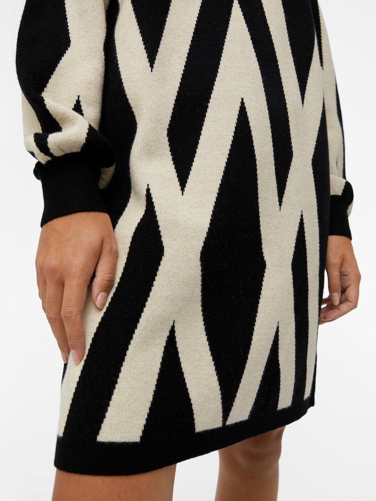 Object - Ray Longsleeve Knit Roll Neck Dress - 23041252