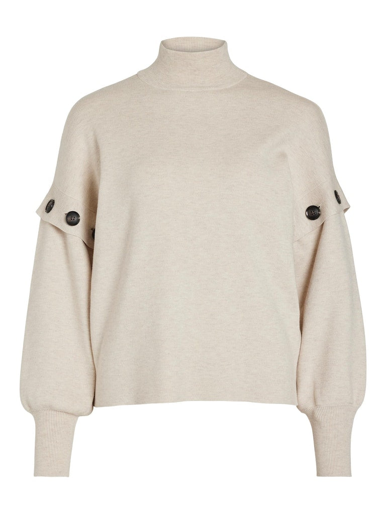 Vila - Olvininja Longsleeved Detail Knit Top - 14088035