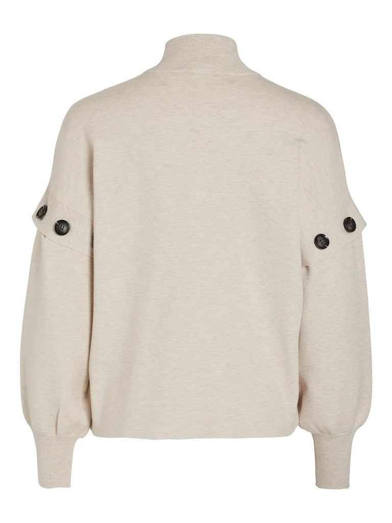 Vila - Olvininja Longsleeved Detail Knit Top - 14088035