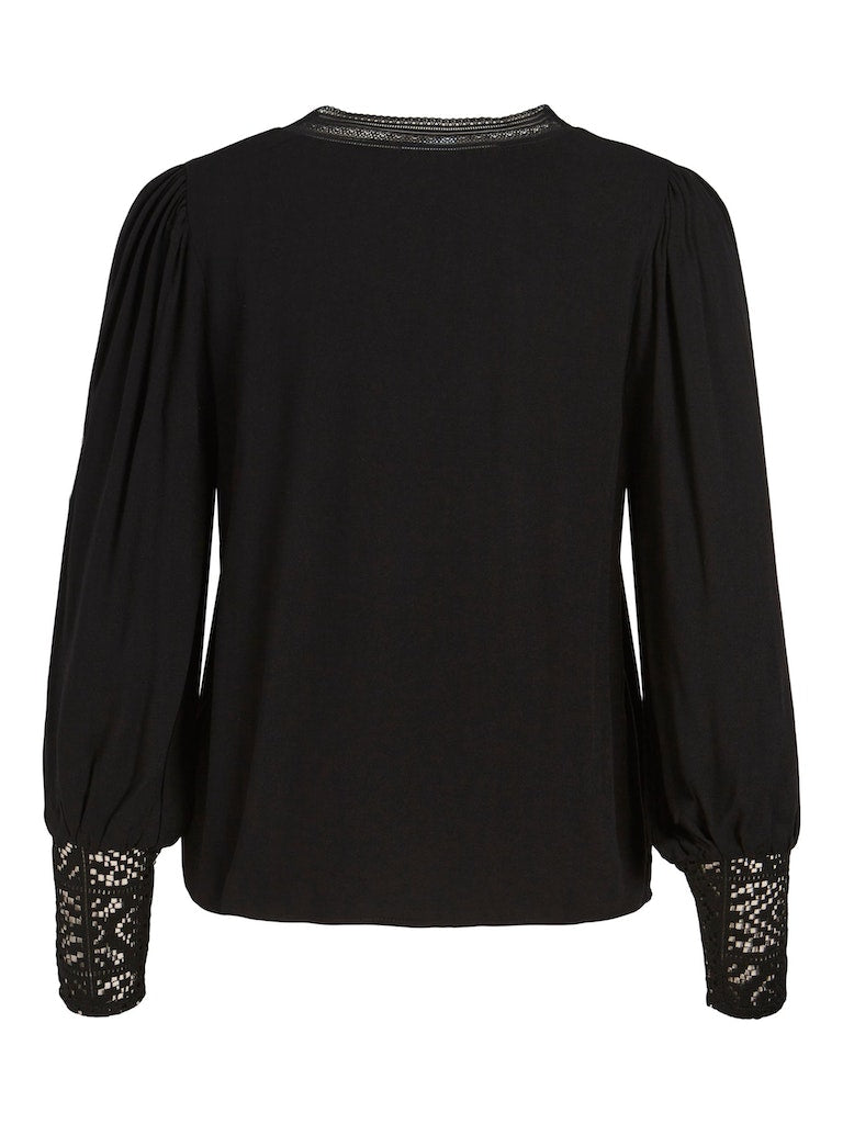 Vila - Kiko Deep V-Neck Top - 14091796