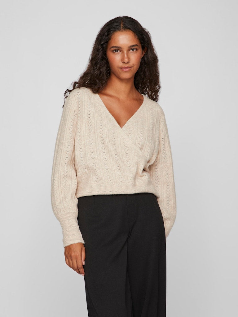 Vila - Beda Longsleeved Wrap Top - 14087711