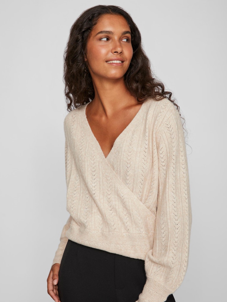 Vila - Beda Longsleeved Wrap Top - 14087711