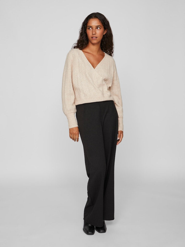 Vila - Beda Longsleeved Wrap Top - 14087711