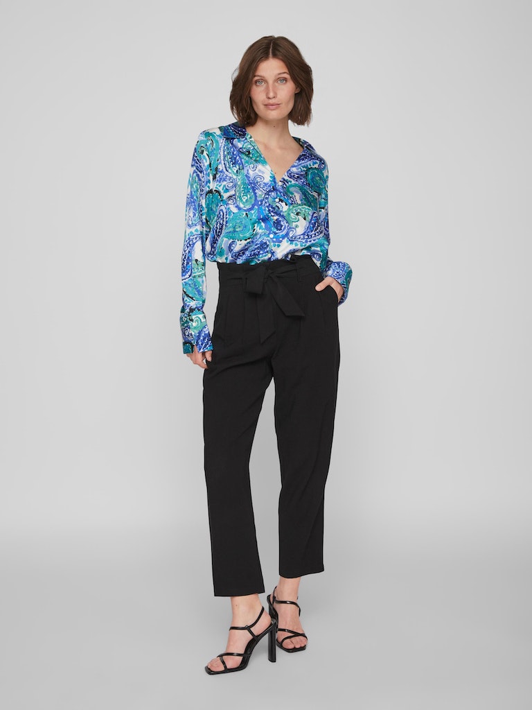Vila - Karla V-Neck Long-sleeved Shirt - 14088613