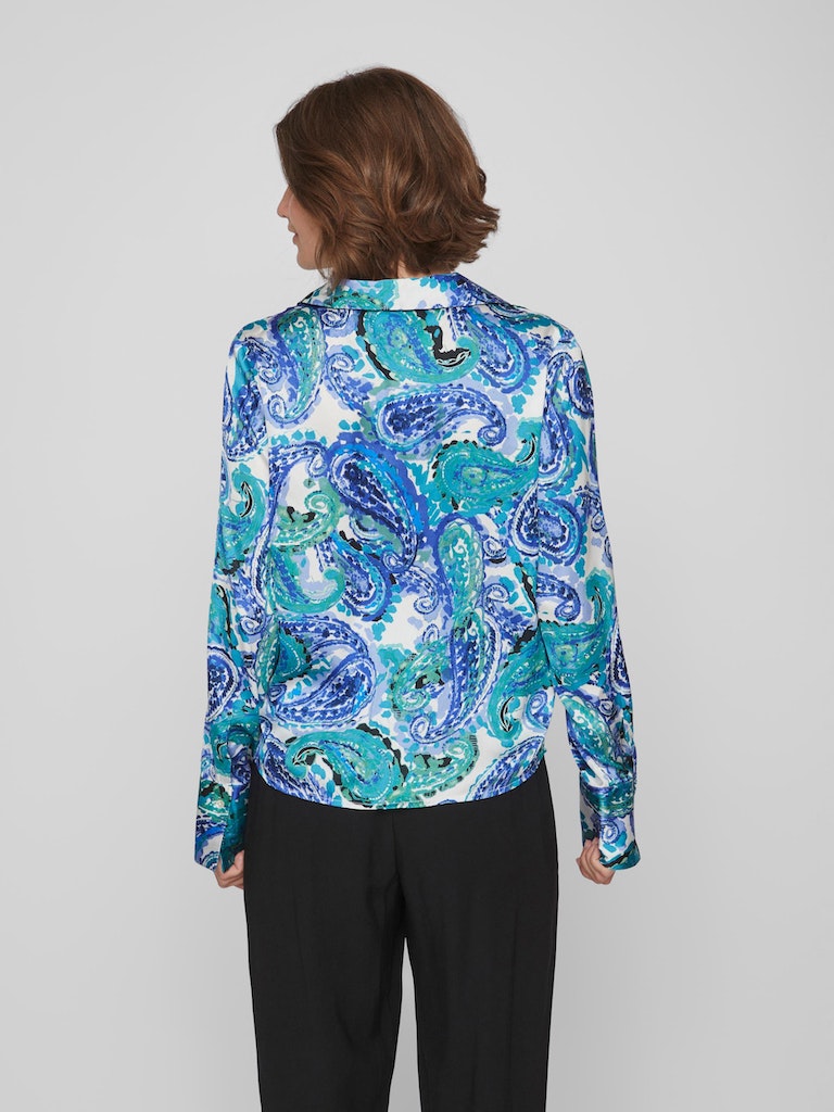 Vila - Karla V-Neck Long-sleeved Shirt - 14088613