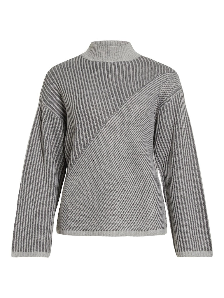 Vila - Dubline Longsleeved Highneck Knit Top - 14089906