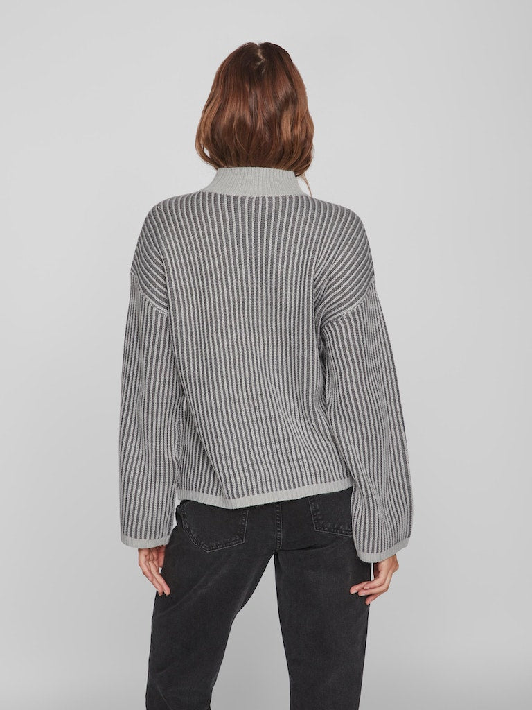 Vila - Dubline Longsleeved Highneck Knit Top - 14089906