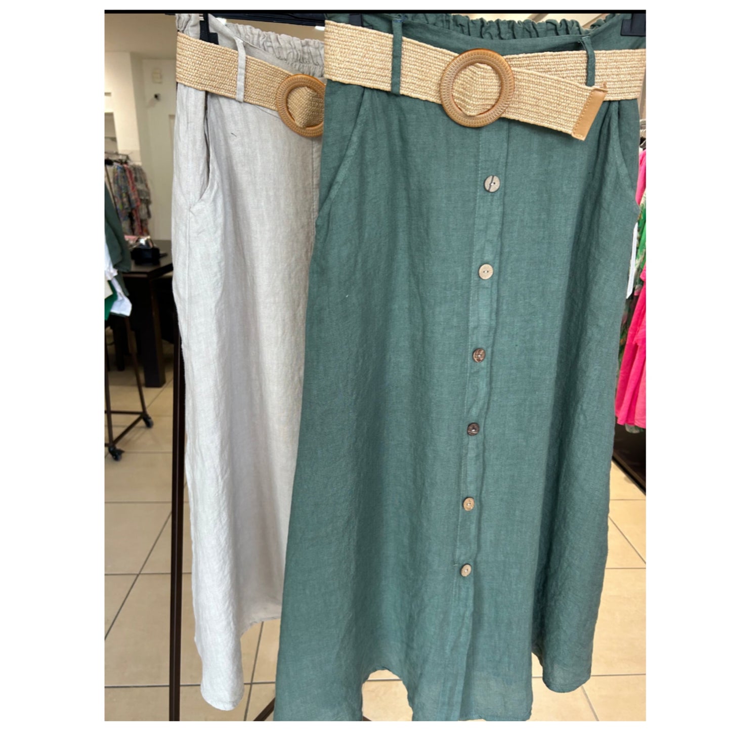 Lipstick - Linen Skirt - 5608